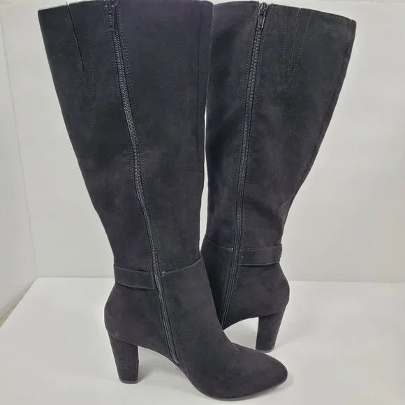 Jones New York Signature Women's Black Knee High Boots US Size 8.5M - Picture 6 of 12